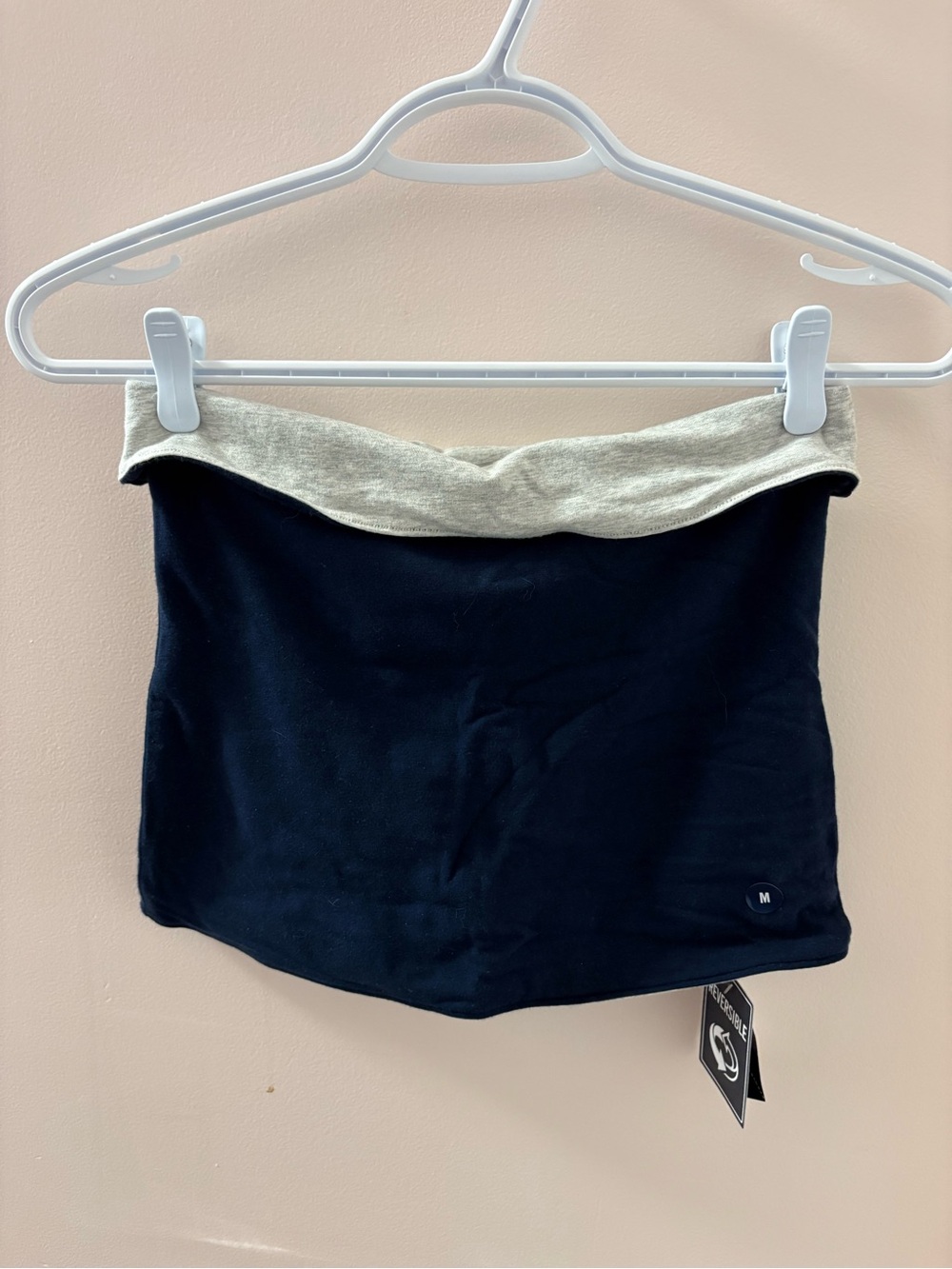 Hollister Navy Grey Reversible Tube Top